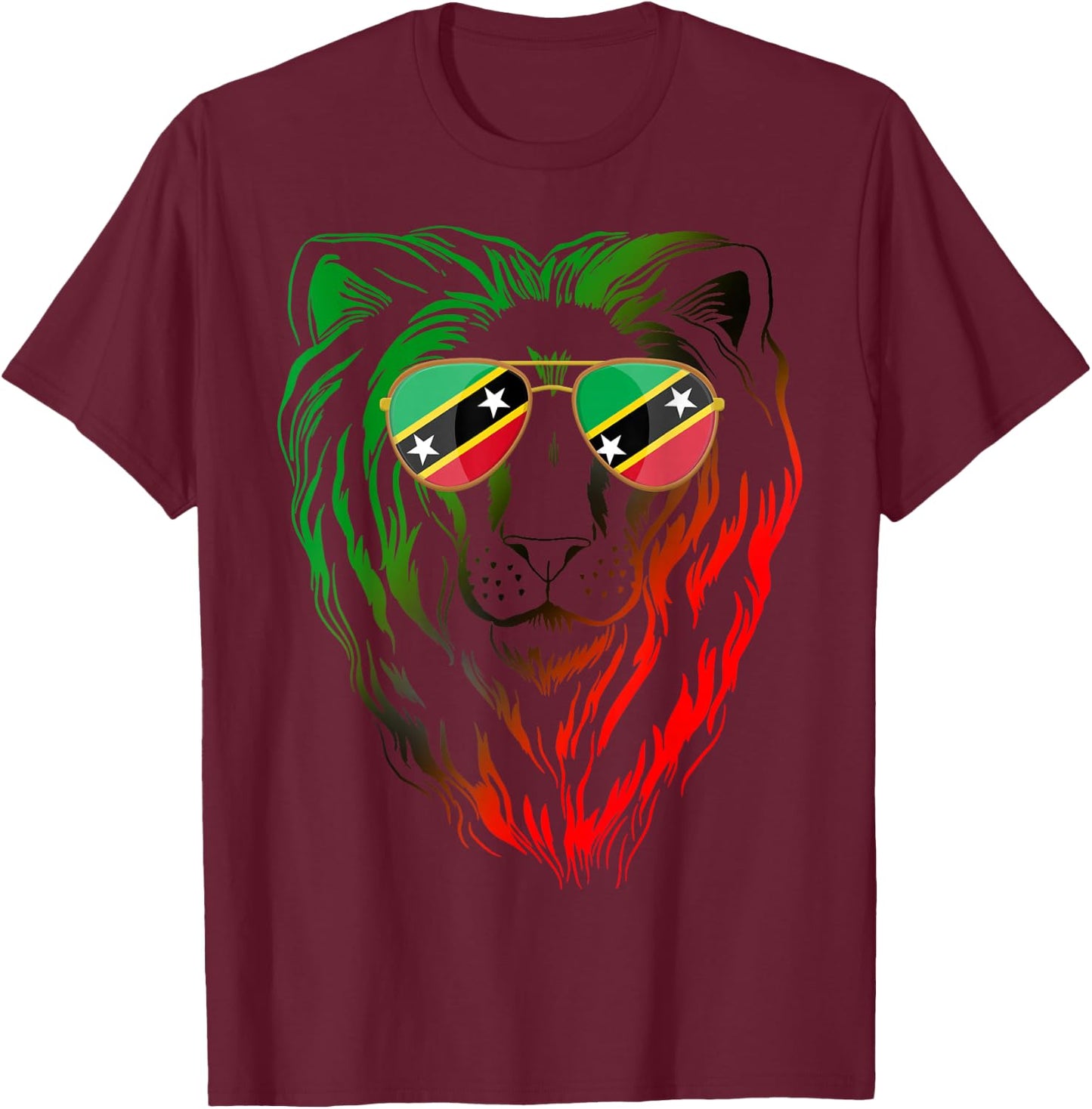 Saint Kitts and Nevis T-Shirt - T-Shirt | Maroon