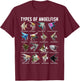 Types of Angelfish Shirt Angel Fish Fresh Water Aquarium T-Shirt - T-Shirt | Maroon
