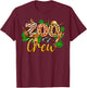 Zoo Crew Safari Wildlife Animal Zoo Keeper Matching Kids T-Shirt - T-Shirt | Maroon