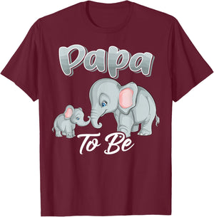Soon Papa To Be Elephants For Baby Shower Gender Reveal Men T-Shirt - T-Shirt | Maroon