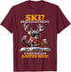 Ski Brauch Ich Nicht Ich Bin Nur Zum Saufen Hier Après-Ski , black T-Shirt - T-Shirt | Maroon