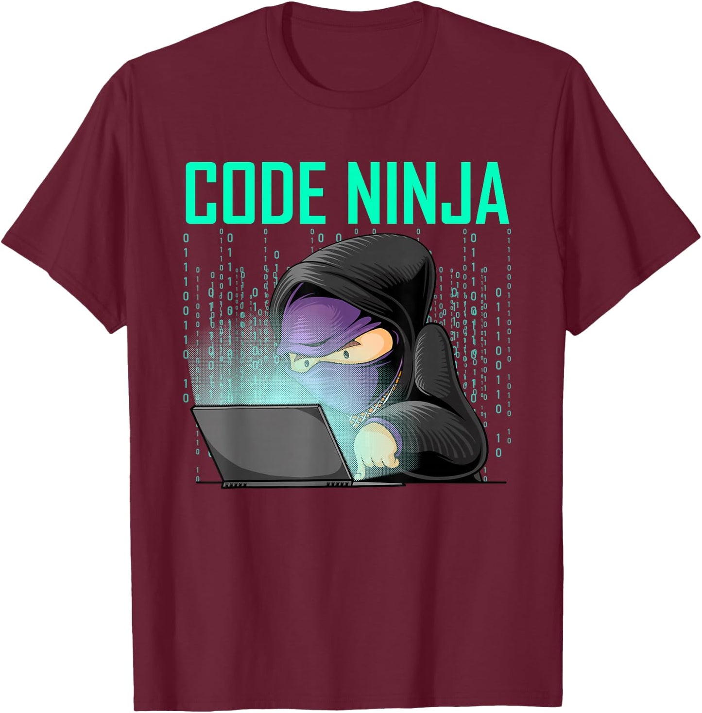 Cool Computer Programmer Art Women Web Coding Geek T-Shirt - T-Shirt | Maroon