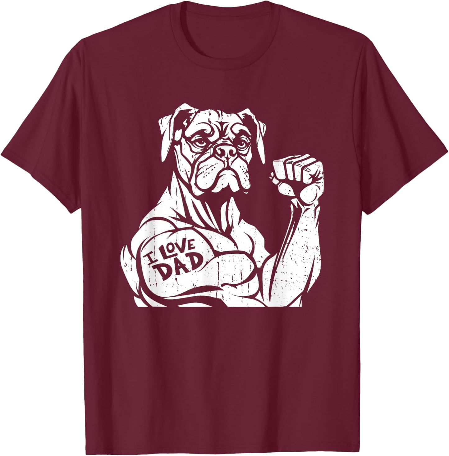Boxer Dog Breed - Four-legged German Boxer T-Shirt - T-Shirt | Maroon