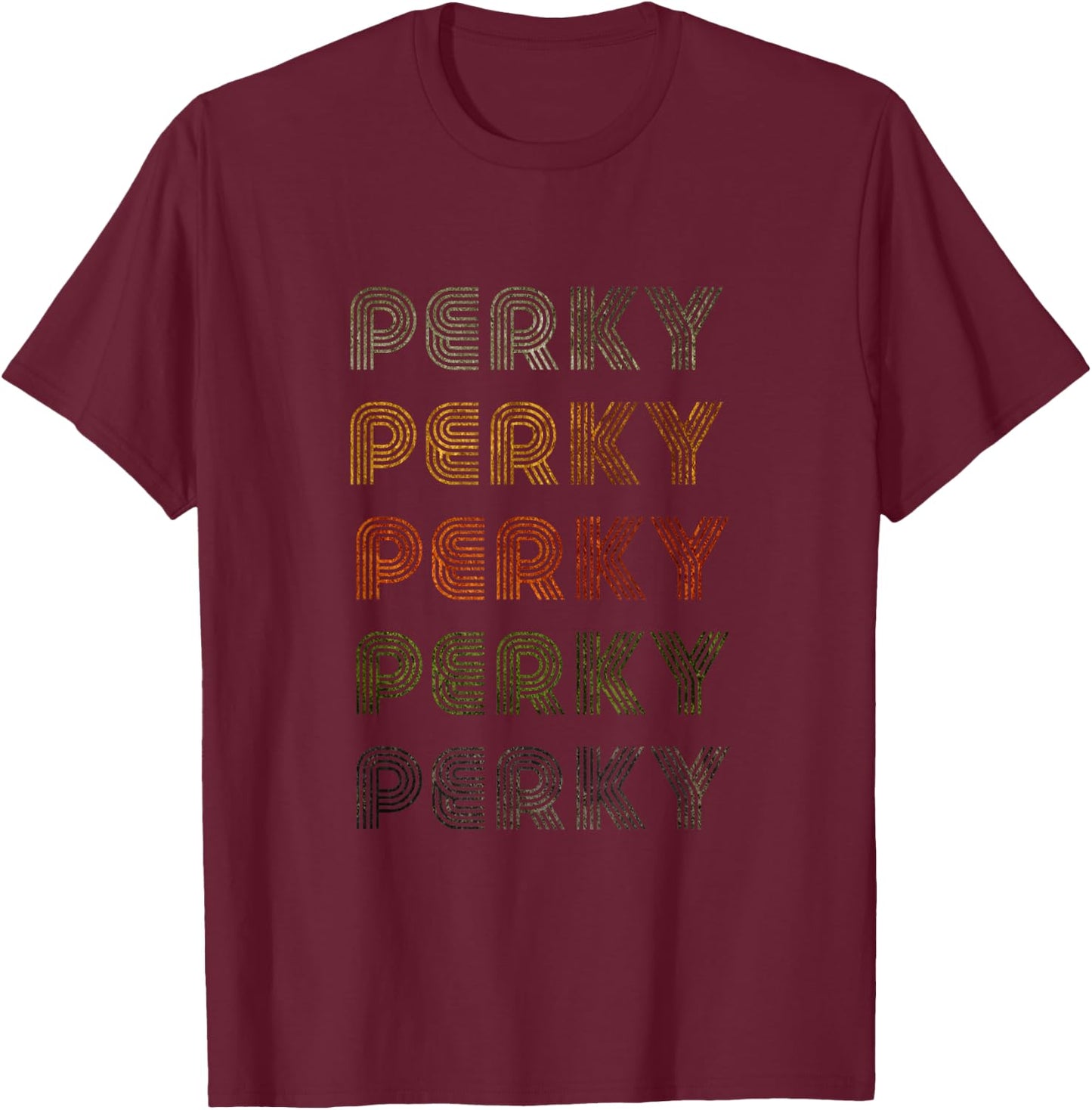 Love Heart Perky Grunge Vintage Style Black Perky T-Shirt - T-Shirt | Maroon