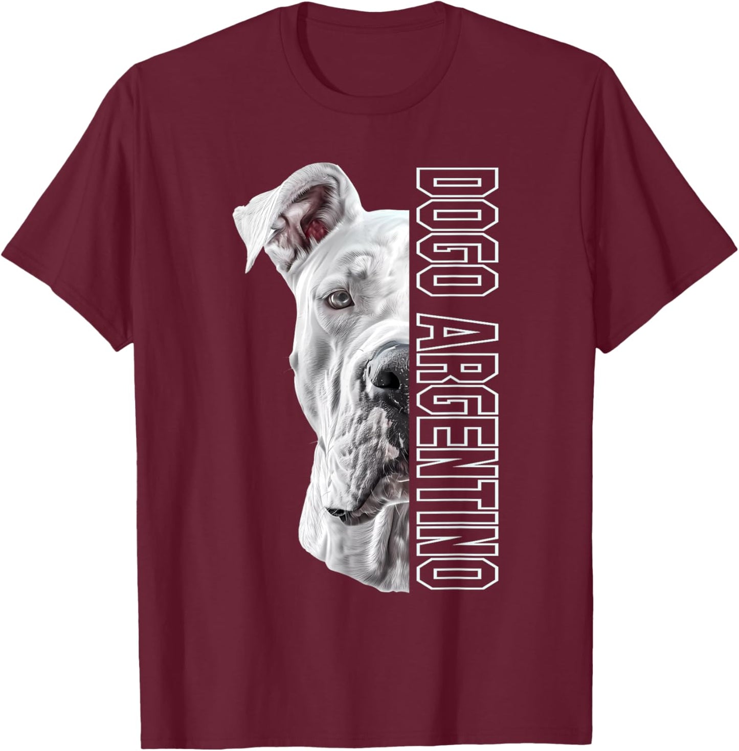 Great Dane Argentine , Black, S T-Shirt - T-Shirt | Maroon
