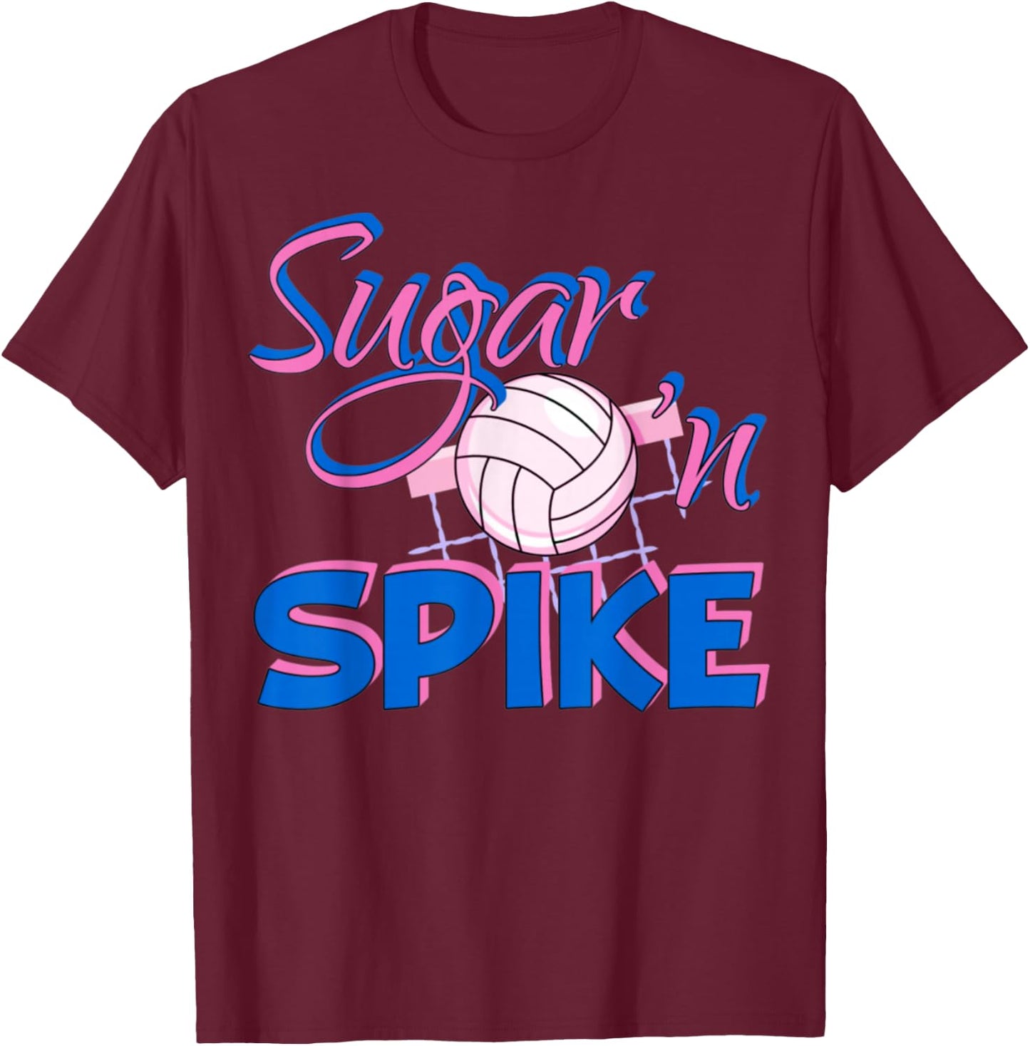 Sugar Spike Volleyball T-Shirt - T-Shirt | Maroon