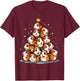 Guinea Pig Christmas Tree Funny Cavy Holiday T-Shirt - T-Shirt | Maroon