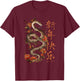 Year of the Snake 2025 Chinese New Year T-Shirt - T-Shirt | Maroon
