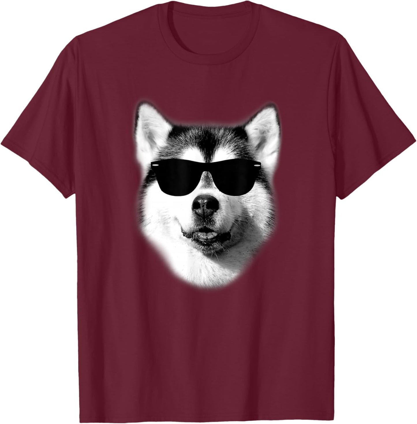 Cool Siberian Husky T Shirt Gift Women Boys & Girls T-Shirt - T-Shirt | Maroon