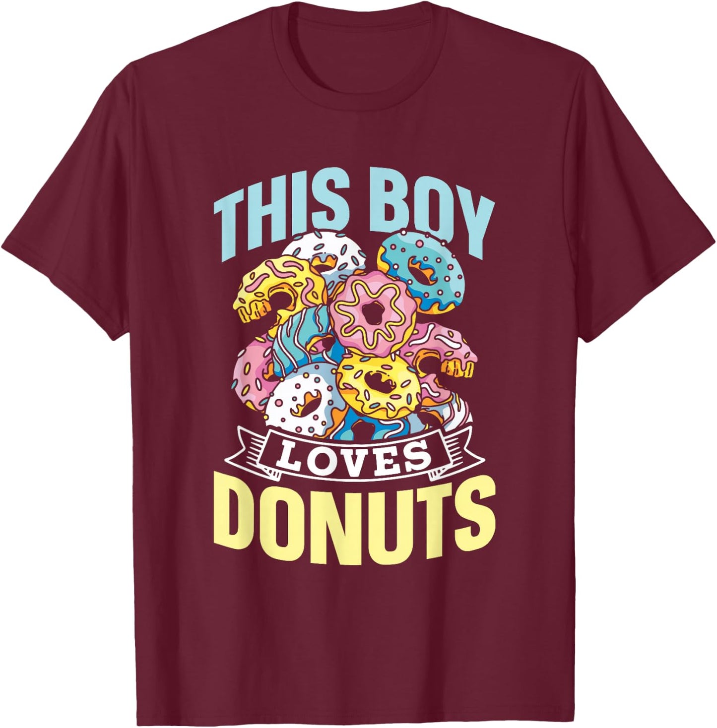 Dieser Junge Liebt Donuts Essen Liebhaber Spruch Donut T-Shirt - T-Shirt | Maroon