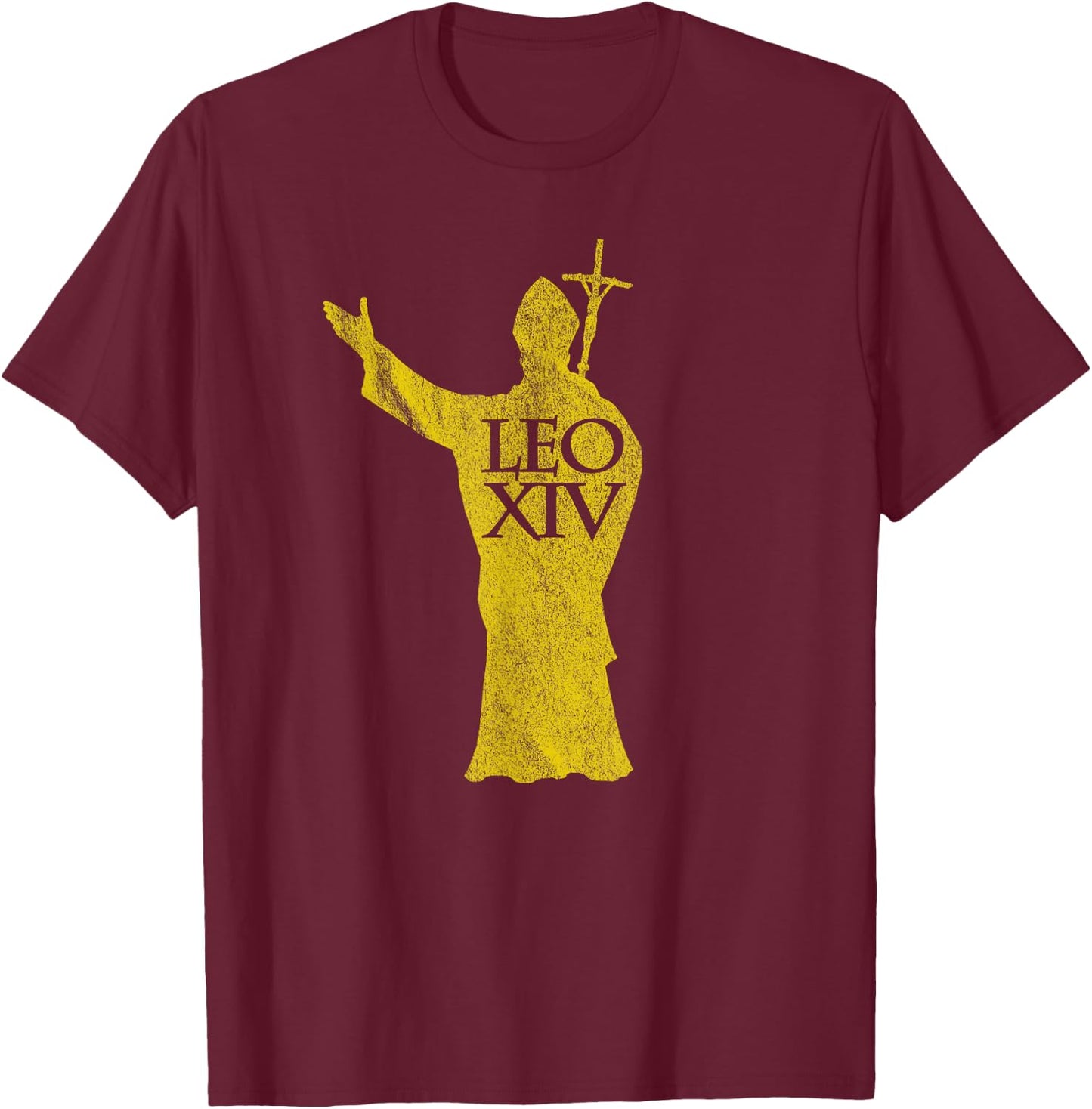 Pope Leo XIV T-Shirt - T-Shirt | Maroon
