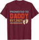 Promoted to Daddy 2027 Funny Gift new dad First Time dad T-Shirt - T-Shirt | Maroon