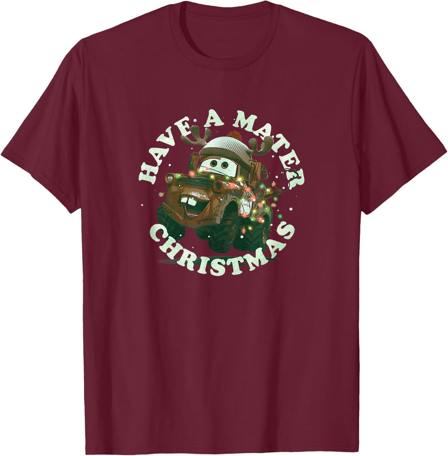 Disney Pixar Christmas Cars Have A Mater Christmas T-Shirt - T-Shirt | Maroon