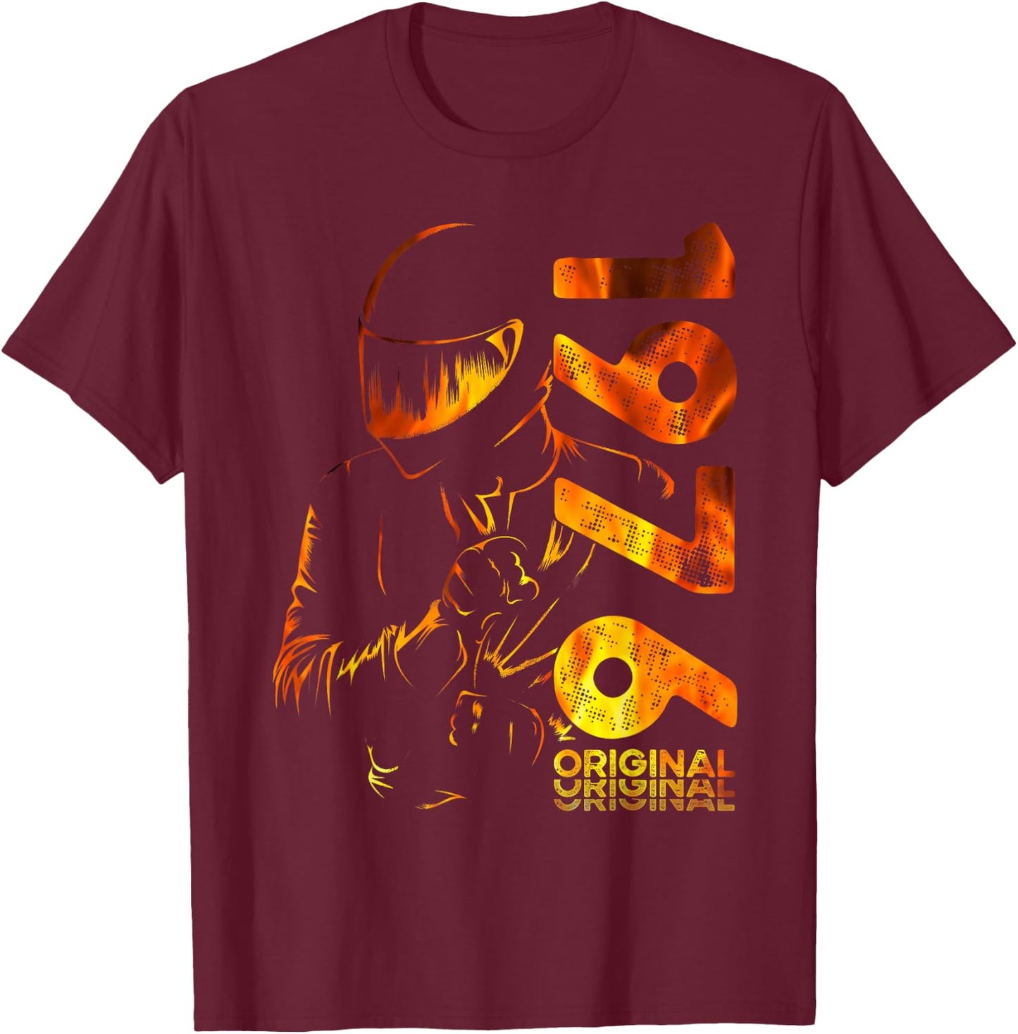 50. Geburtstag Mann Motorrad Motorradfahrer Biker 1976 T-Shirt - T-Shirt | Maroon
