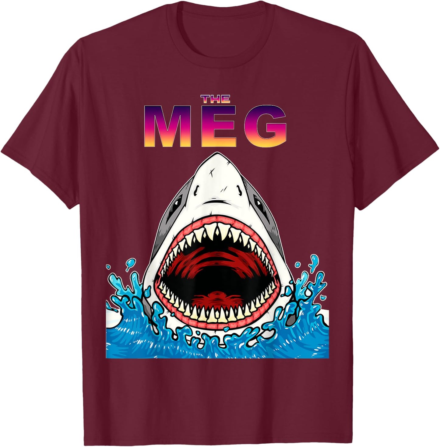 Meg, Shark, | love Shark Gift 2021 T-Shirt - T-Shirt | Maroon