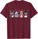 Christmas Hippopotamus Xmas Hippo Lovers Family Matching T-Shirt - T-Shirt | Maroon
