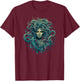 Medusa Greek Mythology Antique Dark Retro Design Halloween , black T-Shirt - T-Shirt | Maroon