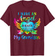 I Have an Angel in Heaven I Call Him My Grandson Tie Dye T-Shirt - T-Shirt | Maroon