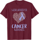 I Wear Lavender For Cancer Awareness - Cancer Ribbon T-Shirt - T-Shirt | Maroon