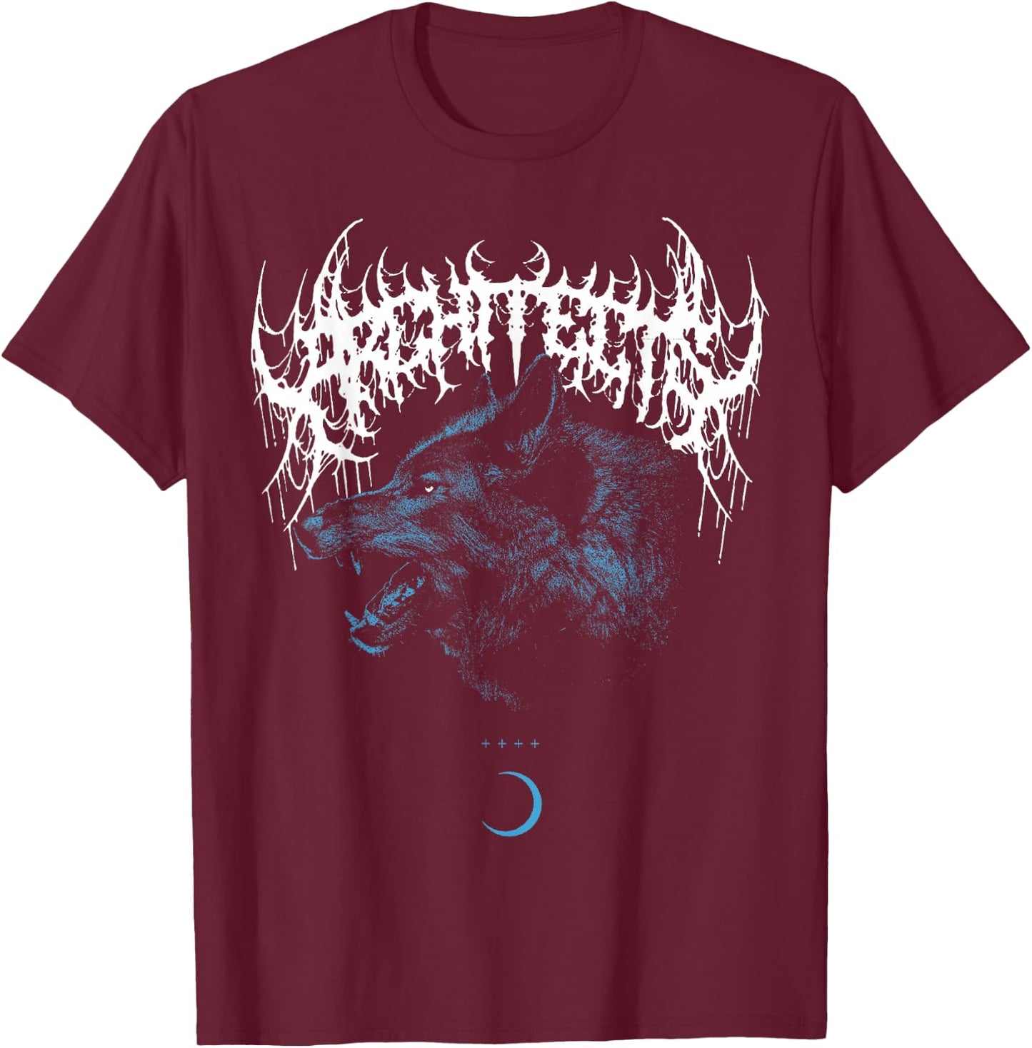 Architects Schwarz Wolf Tierdruck Klassisch mit und Kurzarm S T-Shirt - T-Shirt | Maroon