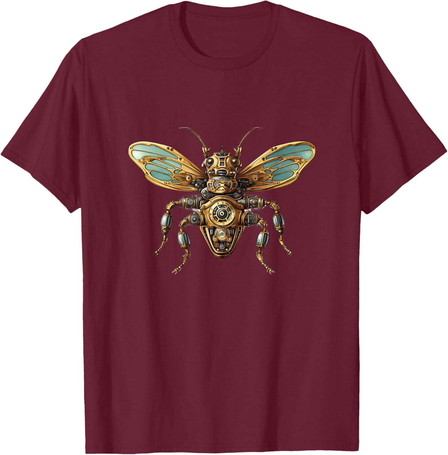 Bug Steam Punk Insect Art Steampunk Bug T-Shirt - T-Shirt | Maroon