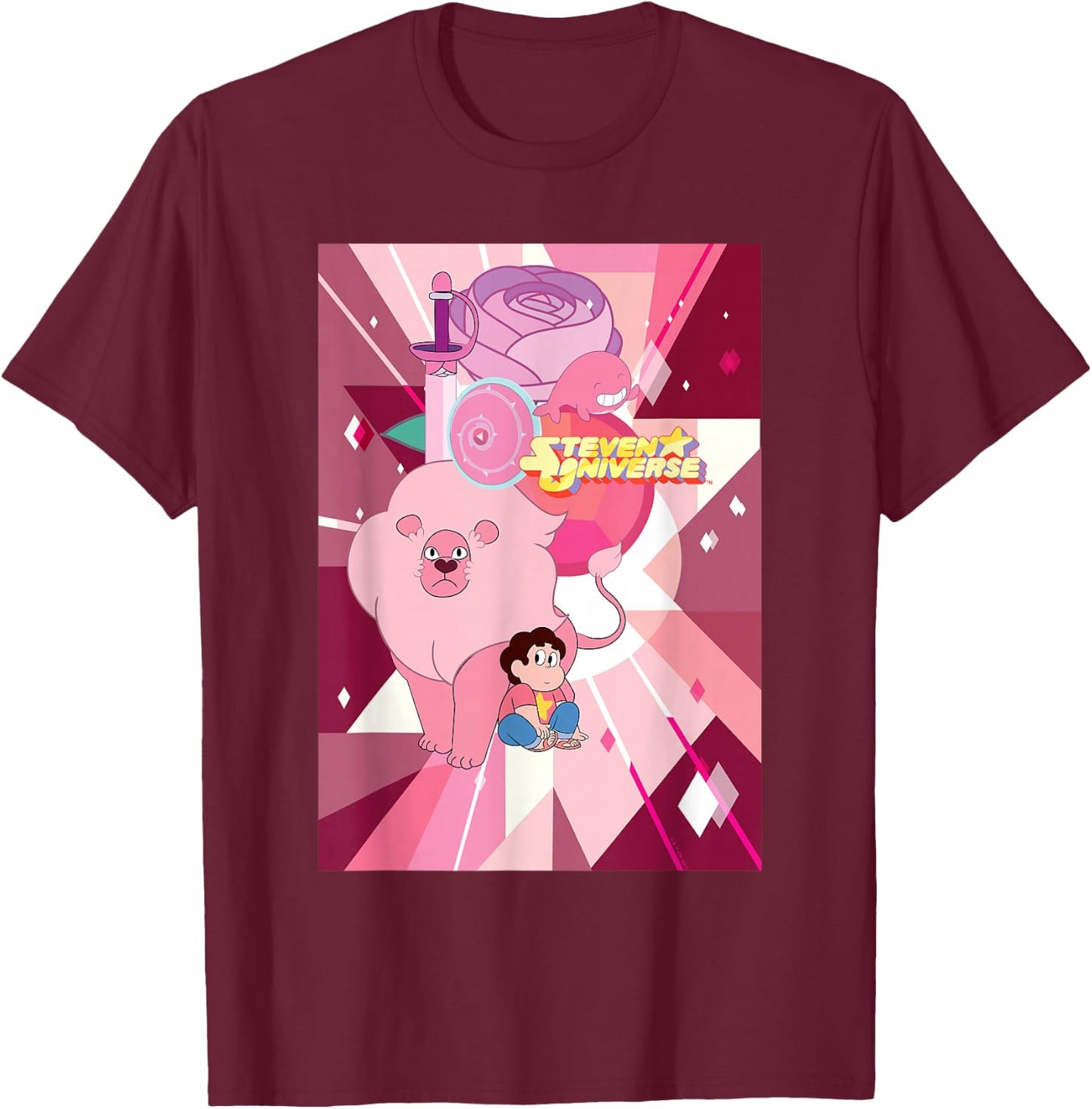 Steven Universe Steven and the Lion T-Shirt - T-Shirt | Maroon