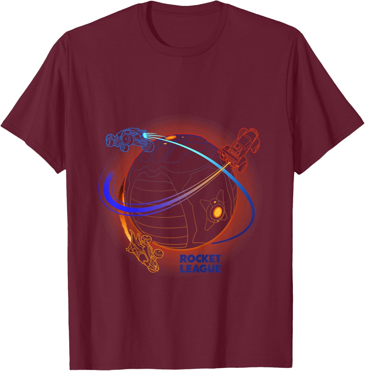Kids Rocket League Boost Around The Ball Kids , Black, 2 T-Shirt - T-Shirt | Maroon