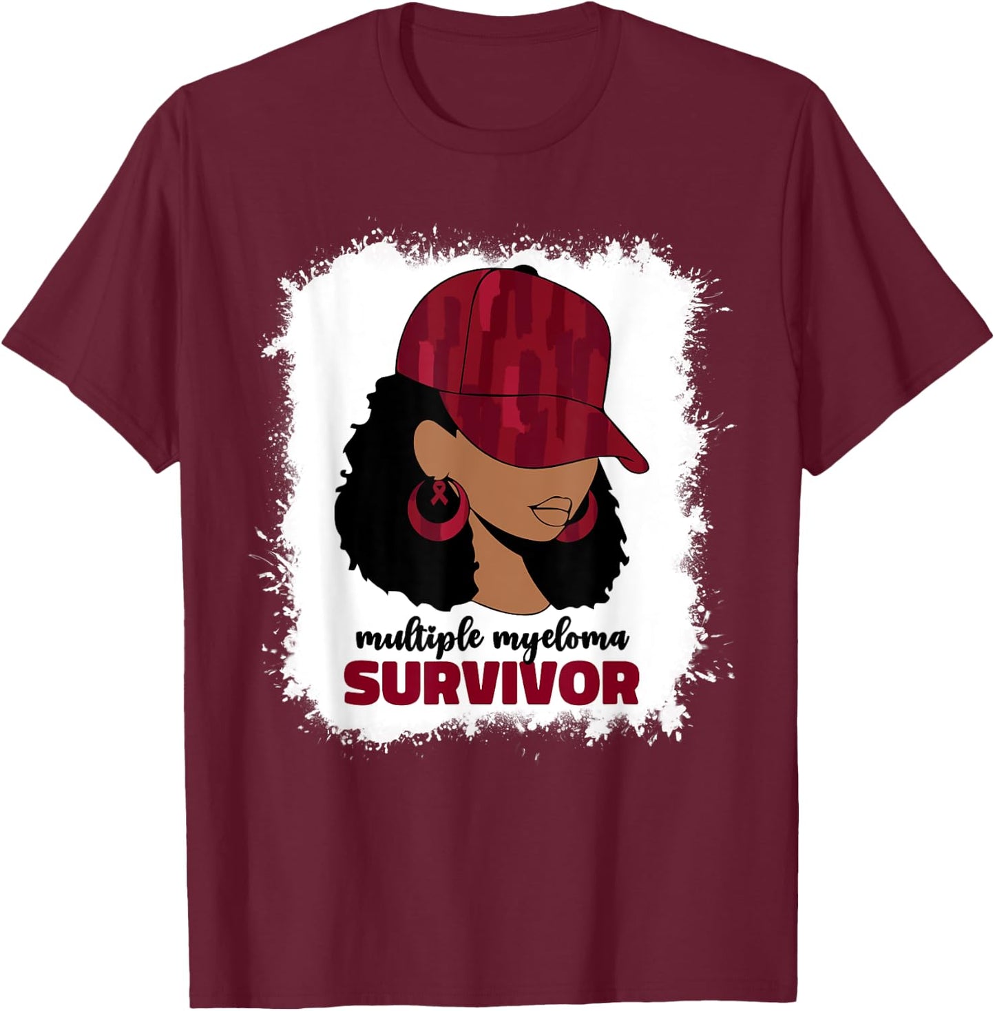 Multiple Myeloma Survivor Multiple Myeloma Cancer T-Shirt - T-Shirt | Maroon