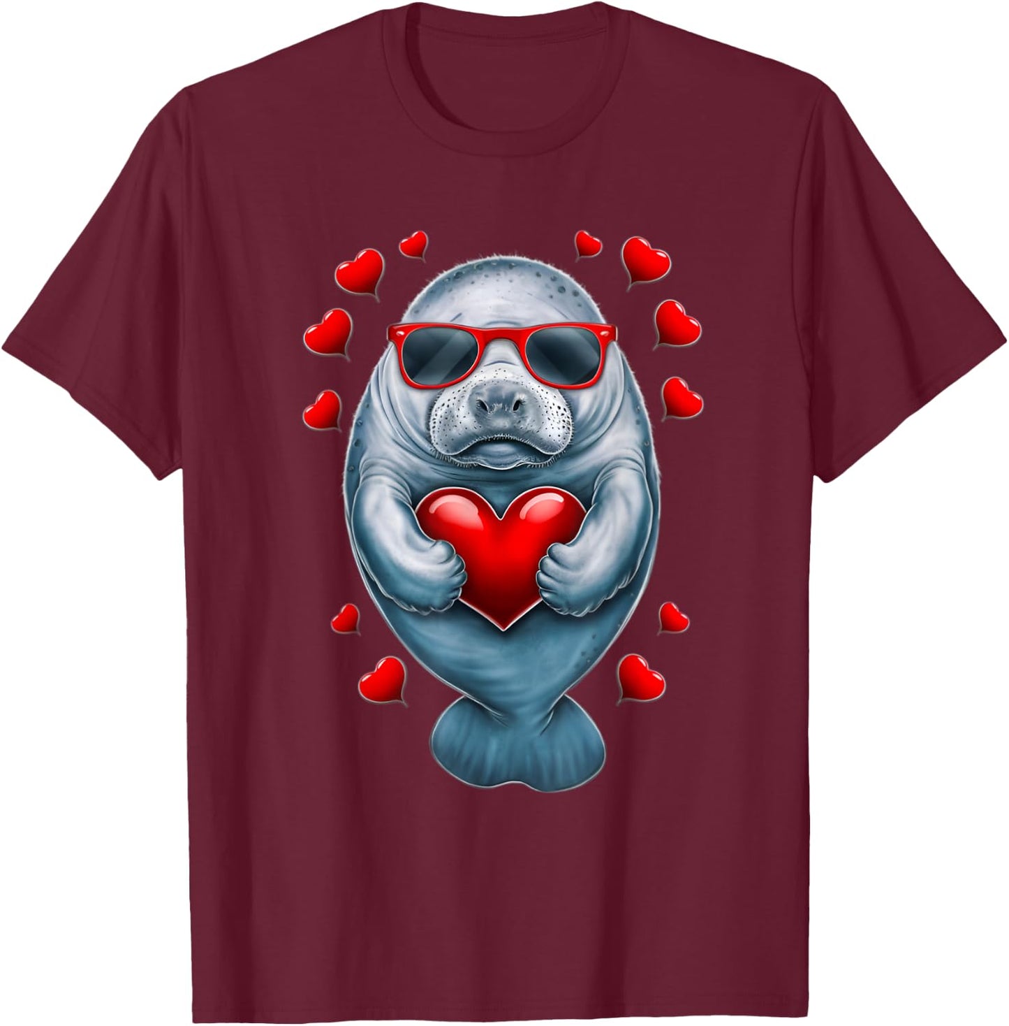 manatee Manatees T-Shirt - T-Shirt | Maroon