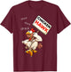 Chicken Hawk Funny Cartoon Design for Humor Lovers T-Shirt - T-Shirt | Maroon