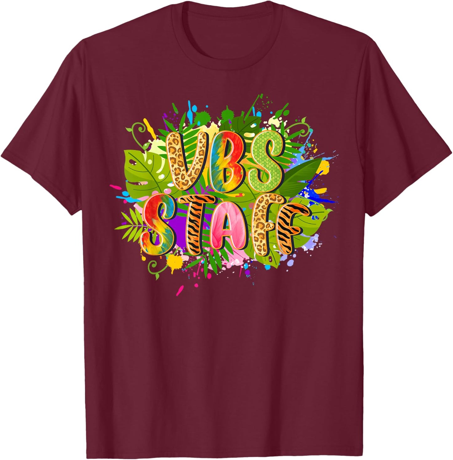 VBS Staff Jungle Rainforest Team Vacation Bible School Squad T-Shirt - T-Shirt | Maroon