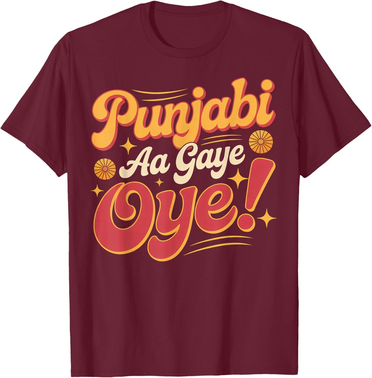 Punjabi Aa Gaye Oye Tonight Diljit Dosanjh T-Shirt - T-Shirt | Maroon