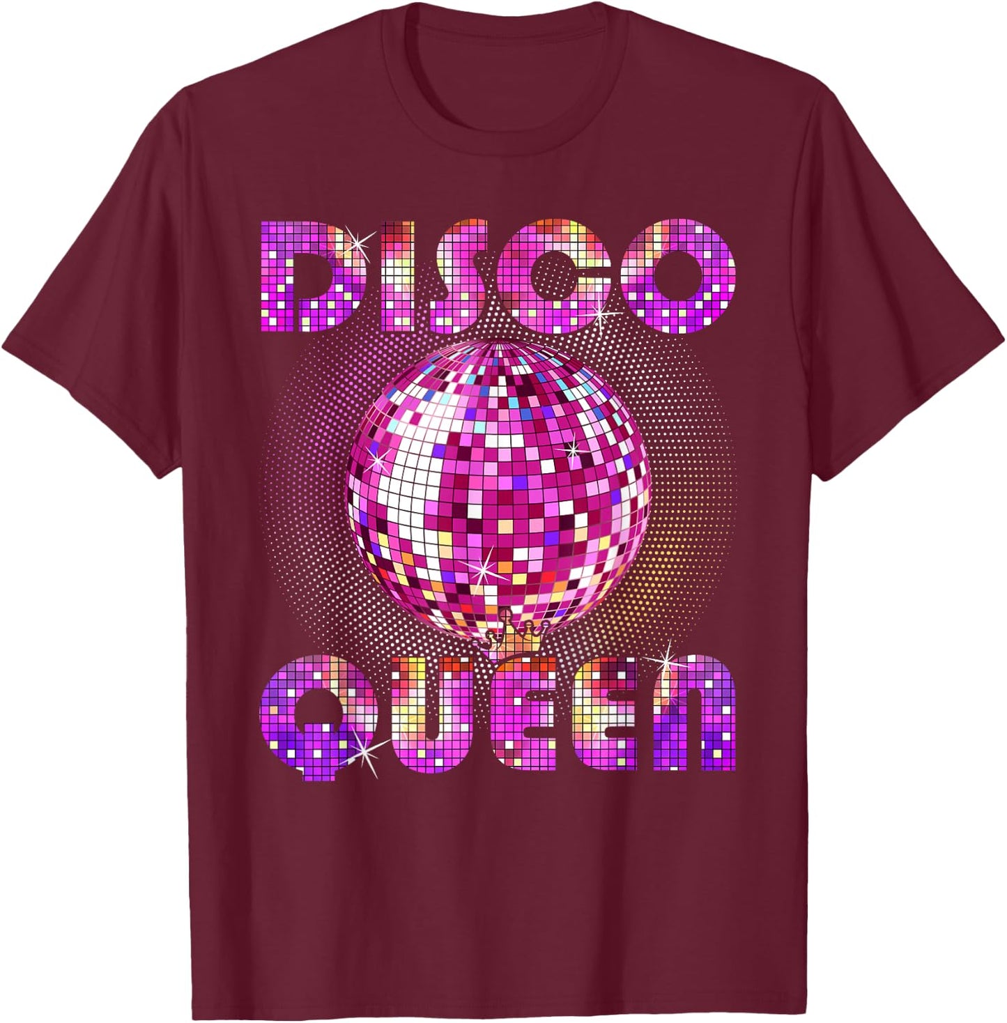 Disco Queen Art and Girls Radio Music Disco Dancing T-Shirt - T-Shirt | Maroon