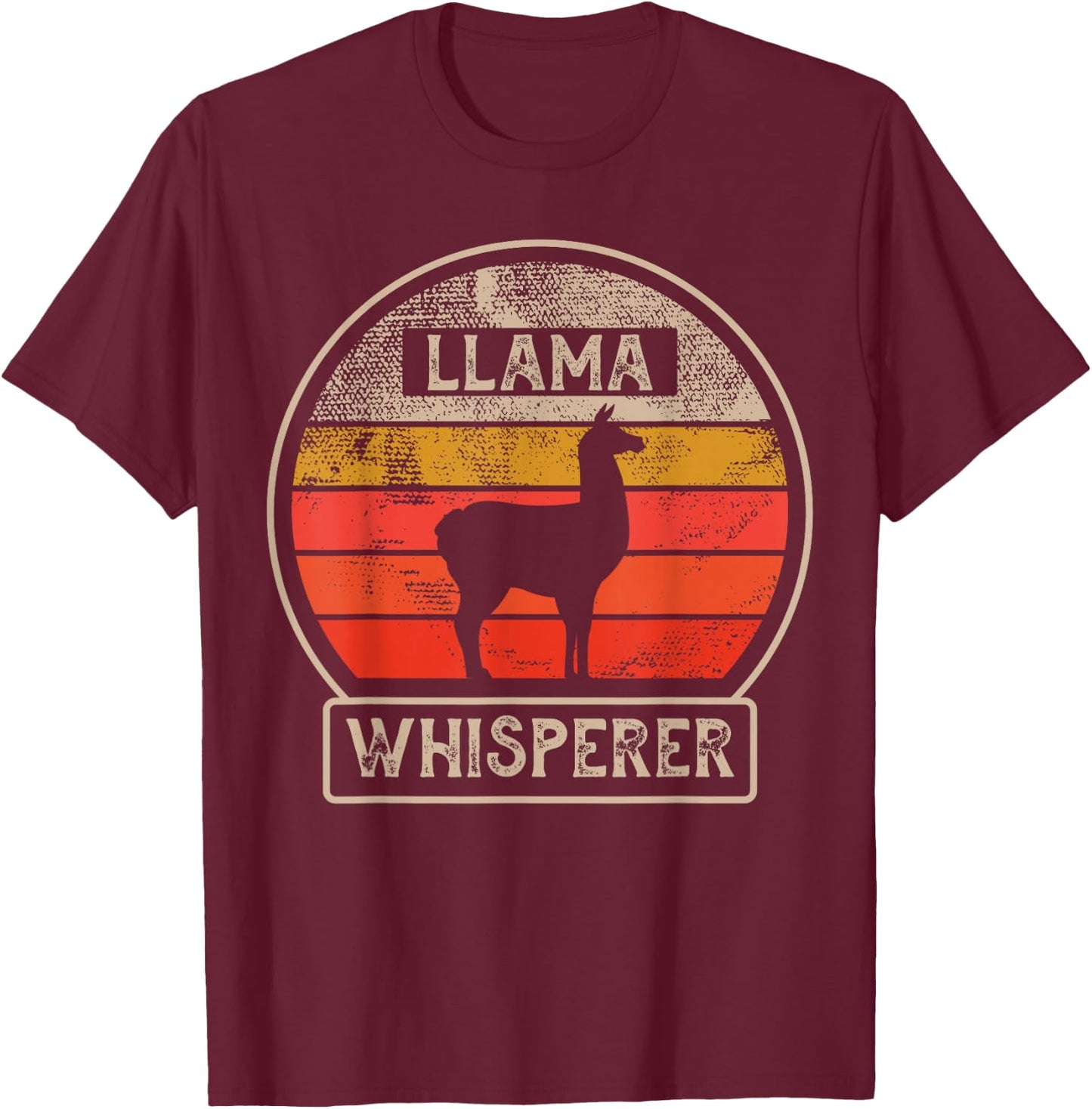 Llama Whisperer T-Shirt - T-Shirt | Maroon