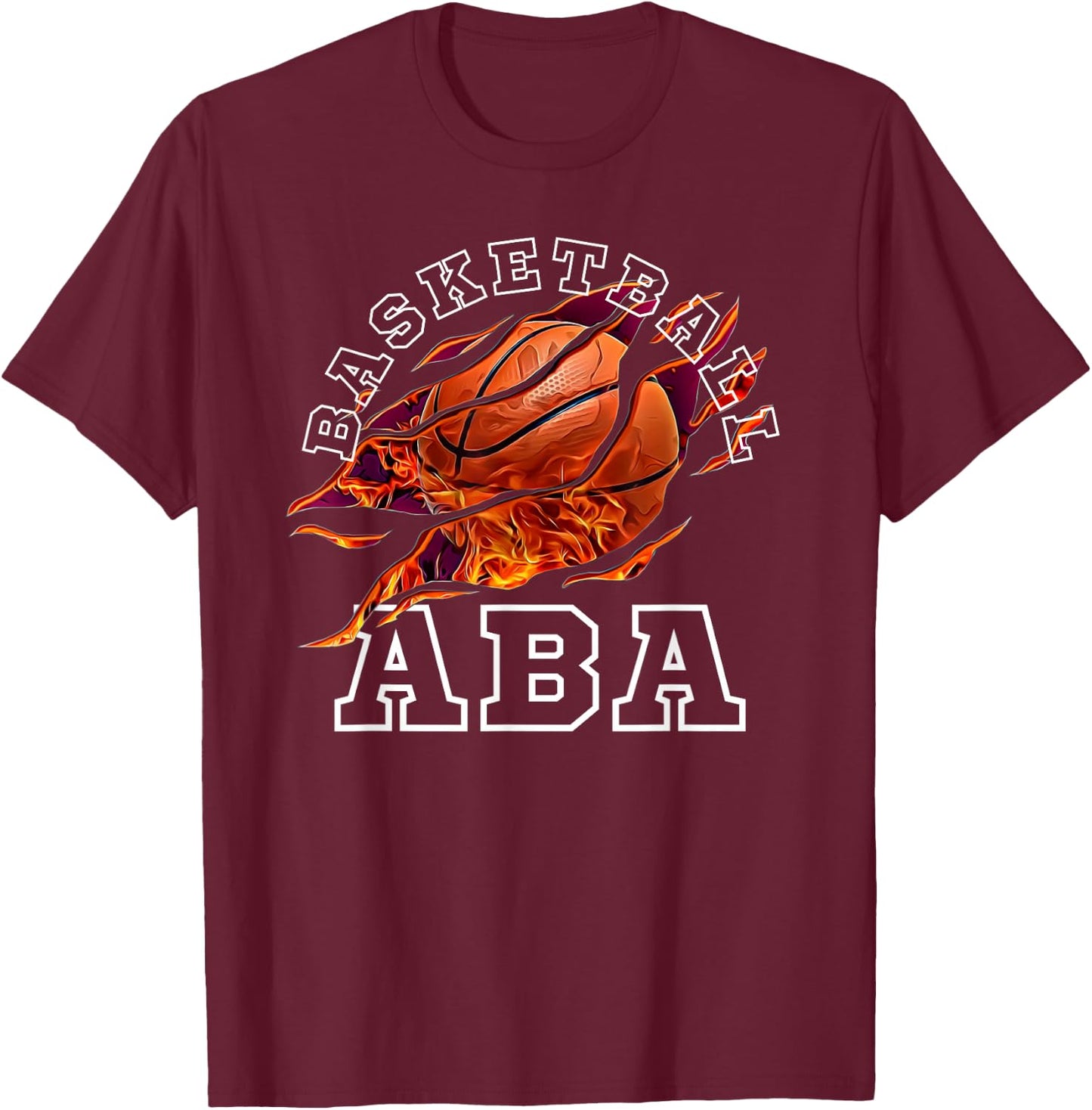 Basketball Aba Bball Lover Sports Fan Novelty T-Shirt - T-Shirt | Maroon
