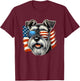 American USA Flag Giant Schnauzer 4th Of July Patriotic T-Shirt - T-Shirt | Maroon