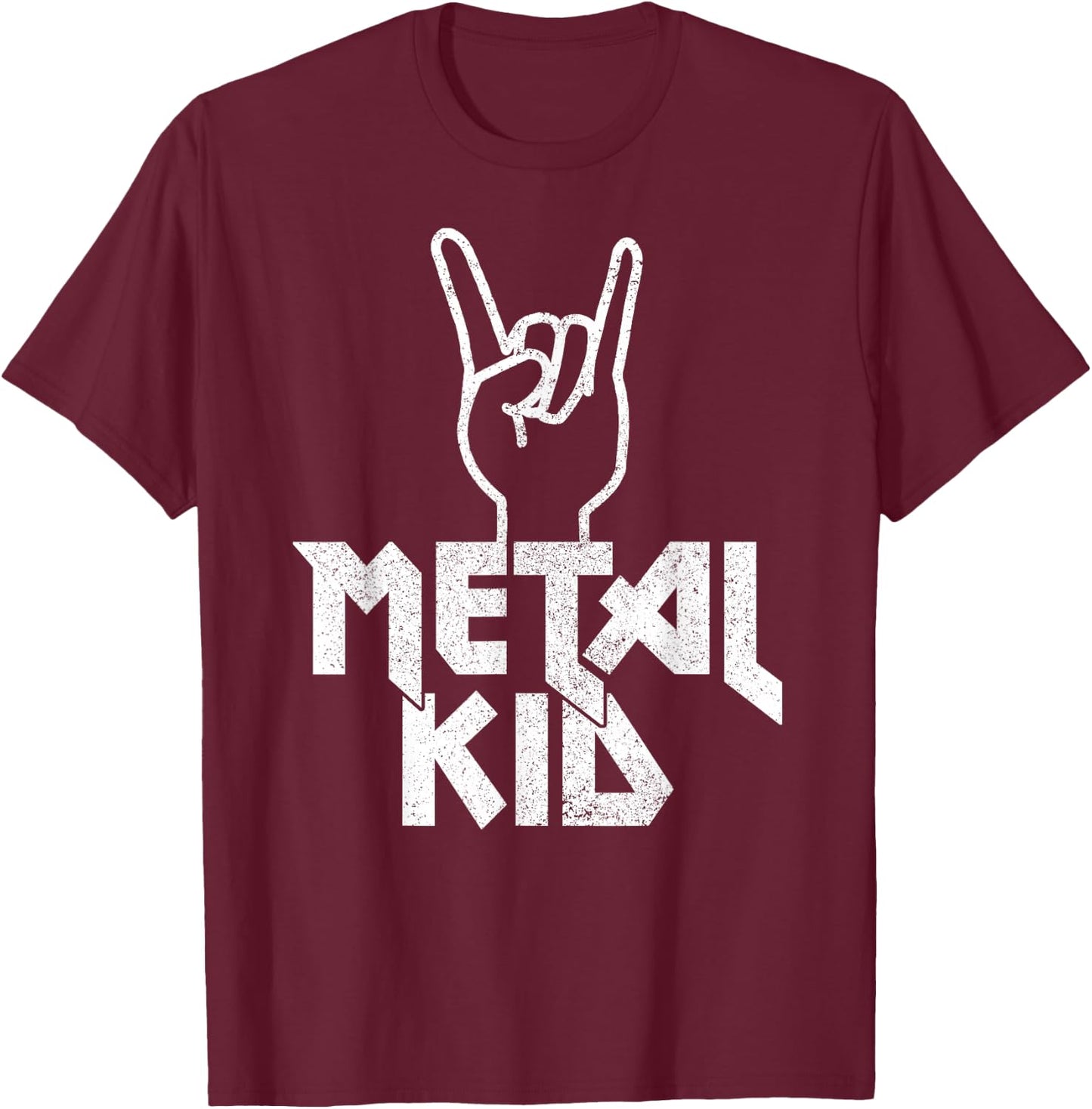 Metal Kid Apparel Co. Metal Head Heavy Black Death Metal Fan Music Gift T-Shirt - T-Shirt | Maroon