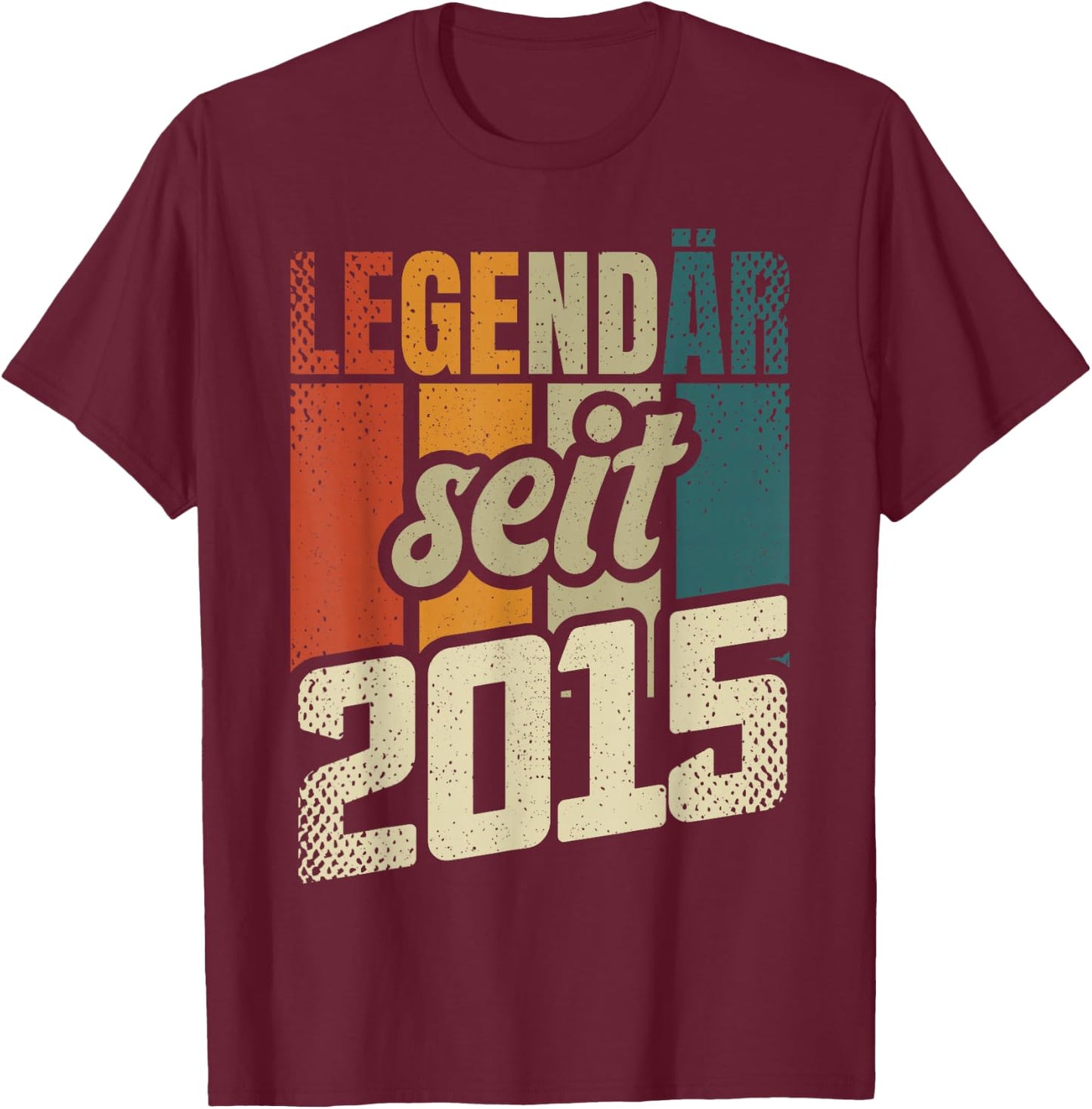 9th Birthday Boy Girl 9 Years 2015 Funny Gift , black T-Shirt - T-Shirt | Maroon