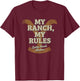 Yellowstone My Ranch My Rules Dutton Ranch Big Chest Logo , black T-Shirt - T-Shirt | Maroon