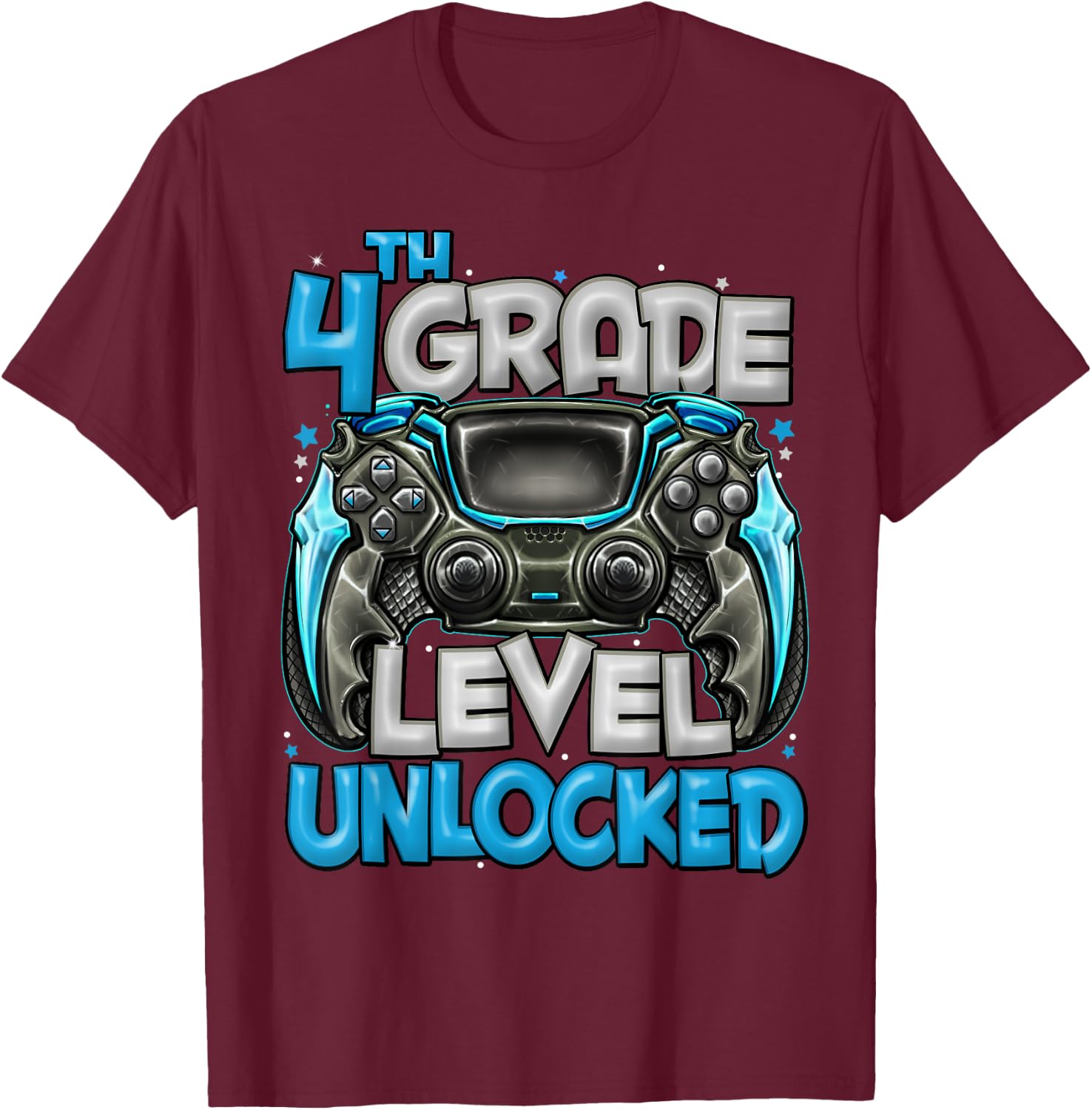 4th Grade Level Unlocked Game On 4th Grade Back To School T-Shirt - T-Shirt | Maroon
