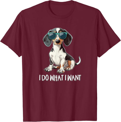 Funny Do What I Want Piebald Dachshund Lover