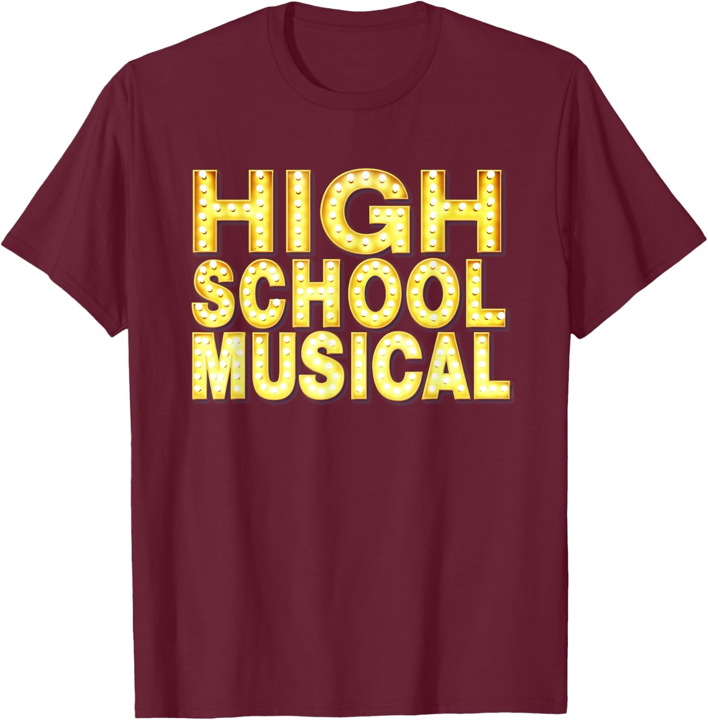 Disney Channel Official High School Musical Movie Logo , Black, S T-Shirt - T-Shirt | Maroon