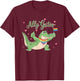 Proud Ally Gator Pride Month LGBTQ Alligator Rainbow Flag T-Shirt - T-Shirt | Maroon