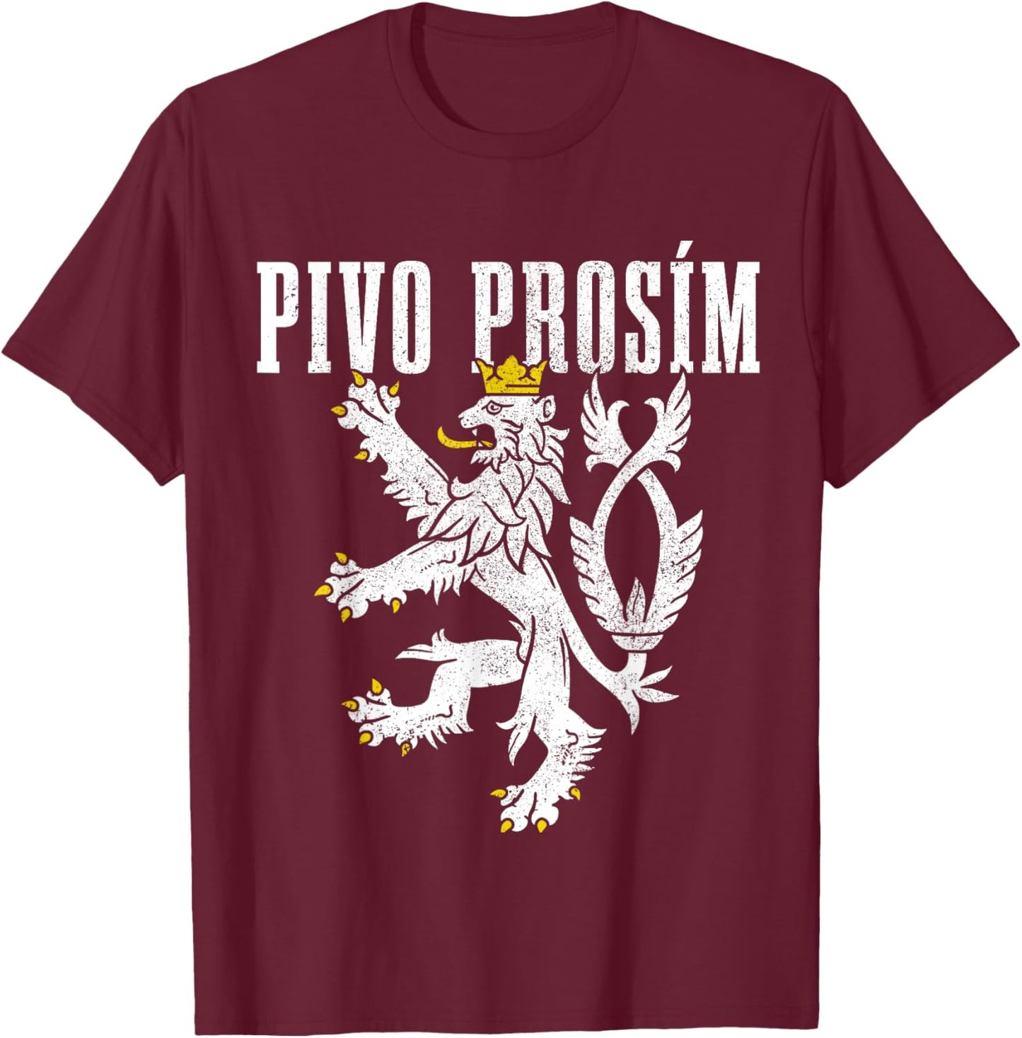Pivo Prosim Bier bitte in Tschechien Sprache Prag T-Shirt - T-Shirt | Maroon