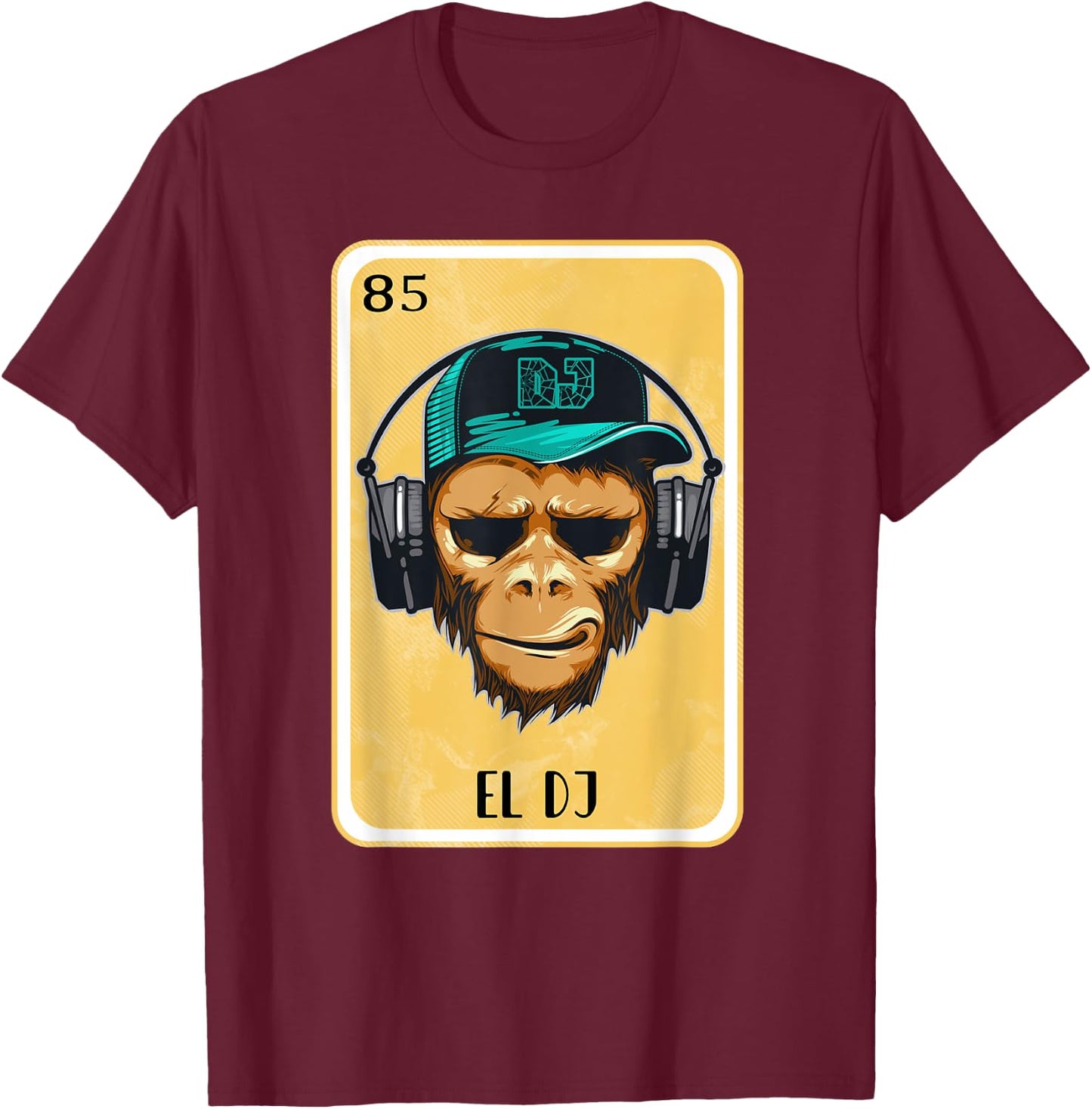 Funny Spanish-Mexican Bingo Gifts - El DJ T-Shirt - T-Shirt | Maroon