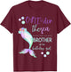 Brother 1st Birthday Mermaid Oneder The Sea Family Matching T-Shirt - T-Shirt | Maroon