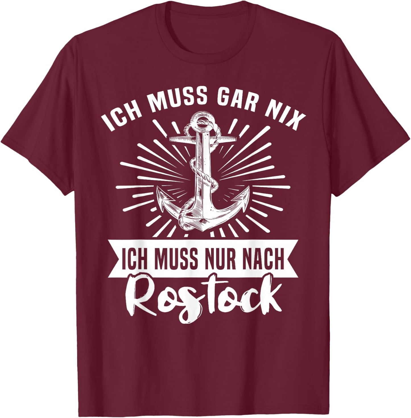 Rostock Spruch Rostockerin Ostsee Urlaub Rostocker , -Erwachsene, Schwarz, S, Kurzarm, U-Ausschnitt, Klassisch, Rostocker Souvenir, Ostseeurlaub, Ostseeküste, Rostock T-Shirt - T-Shirt | Maroon