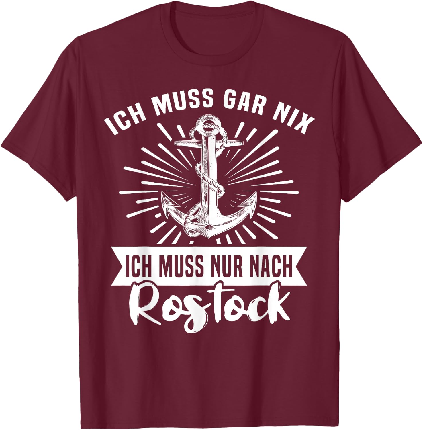 Rostock Spruch Rostockerin Ostsee Urlaub Rostocker , -Erwachsene, Schwarz, S, Kurzarm, U-Ausschnitt, Klassisch, Rostocker Souvenir, Ostseeurlaub, Ostseeküste, Rostock T-Shirt - T-Shirt | Maroon