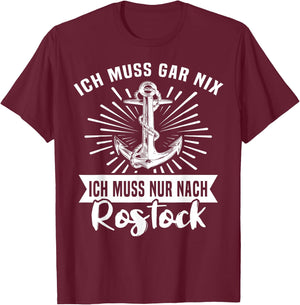 Rostock Spruch Rostockerin Ostsee Urlaub Rostocker , -Erwachsene, Schwarz, S, Kurzarm, U-Ausschnitt, Klassisch, Rostocker Souvenir, Ostseeurlaub, Ostseeküste, Rostock T-Shirt - T-Shirt | Maroon