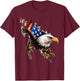 American Bald Eagle USA Flag Shirts 4th of July USA Eagle , black T-Shirt - T-Shirt | Maroon